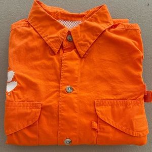 Columbia Clemson size M PFG shirt, with back vents. Worn by men & women